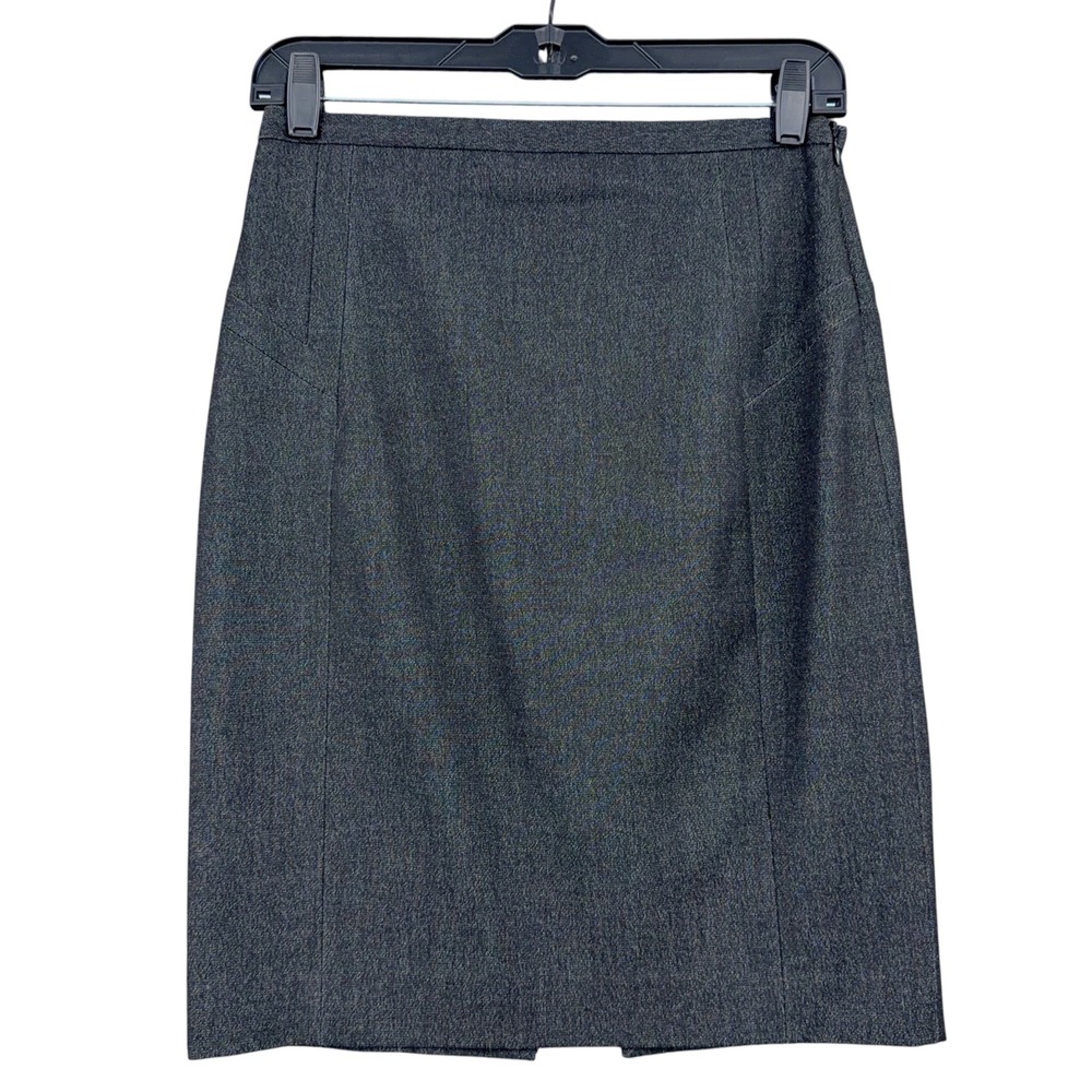 Express Design Studio Pencil Skirt Womens 0 Poly Viscose Gray